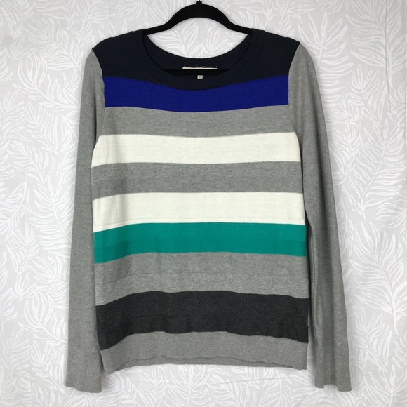 41 Hawthorn Sweaters - STITCH FIX striped crew neck sweater teal navy